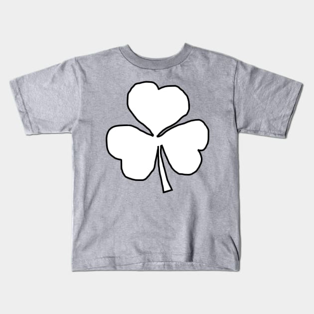 St Patricks Day Shamrock White Kids T-Shirt by ellenhenryart